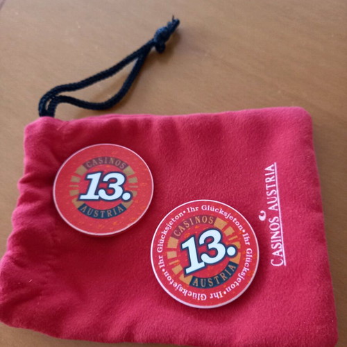 Set of 2 collectible casino chips from Austria like new