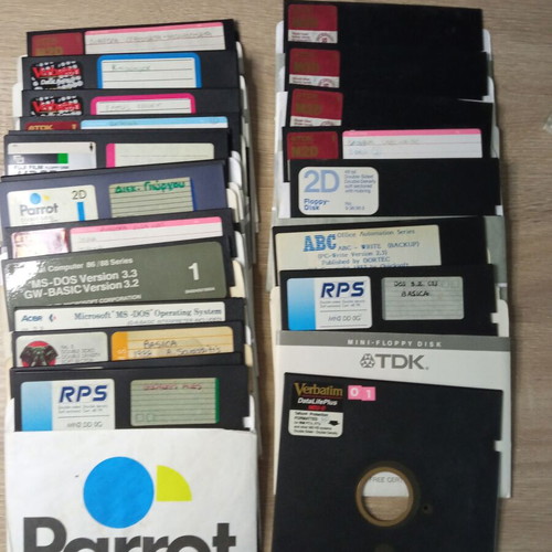 Vintage floppy disks used, pack of 28, 80s