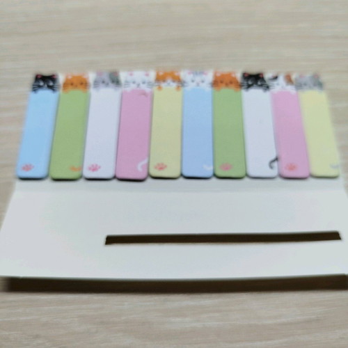 Sticky bookmarks with colorful cats, new