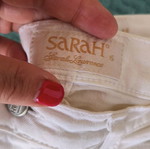 Sarah Lawrence white denim pants women like new