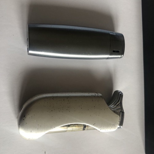 Lighters used, set of 2 with case, one with gas