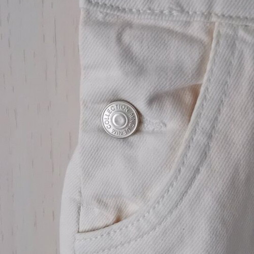 Mango girls' beige-white denim overalls new for 10 years old