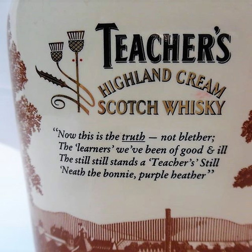 Promotional porcelain jug Teacher's Highland Cream Scotch Whisky in very good condition