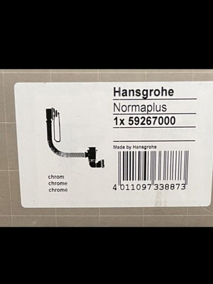 Hansgrohe bathtub valve simple new with plastic chrome overflow spiral