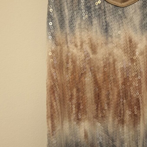 Set blouse and shorts like new, beige and blue, size Small