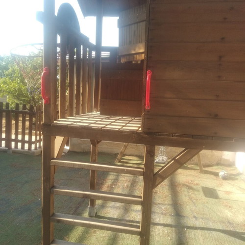 Treehouse used, with swing, ladder and handles