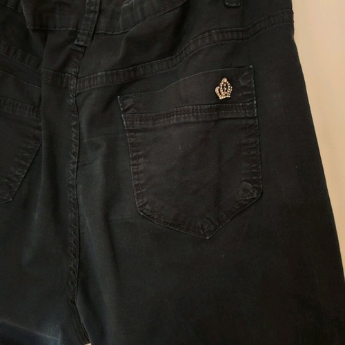 Black cropped jeans Mille One like new, size 54