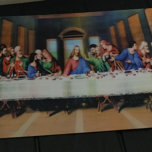 3D Last Supper Art Piece with Motion Effect 39x29cm like new