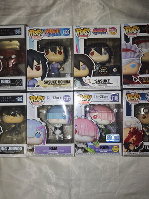 Anime Funko Pops new, set of 2 with gift cases