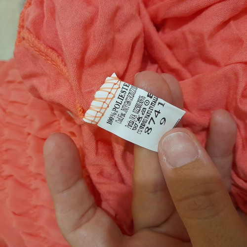 Strapless coral jumpsuit with maco lining, like new, size M