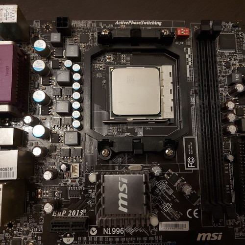MSI GF615M-P33 MS-7597 Ver.1.2 motherboard like new with AMD Athlon II X2 250 CPU