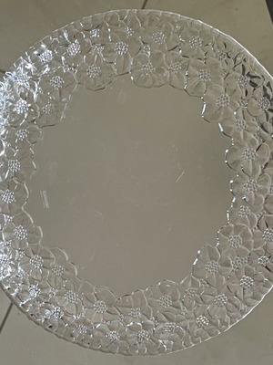 Thomas Germany vintage glass plate with floral design 22cm like new