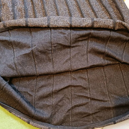 Derhy winter dress brown with gold stripes size Medium like new