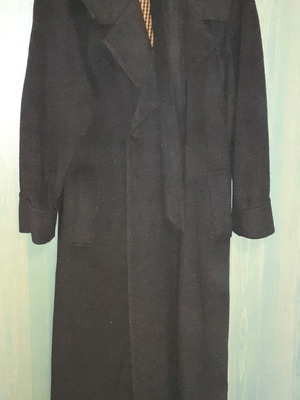 Μάξι παλτό ολόμαλλο άθικτο, μέγεθος 52-54, μαύρο-γκρι