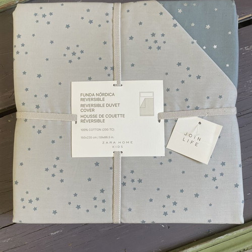 Zara Home duvet cover with stars, new, 150x220 cm