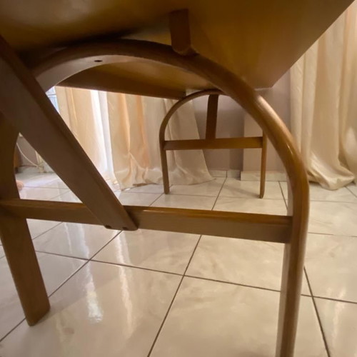 Silvestridis table used, wooden surface, minimal design