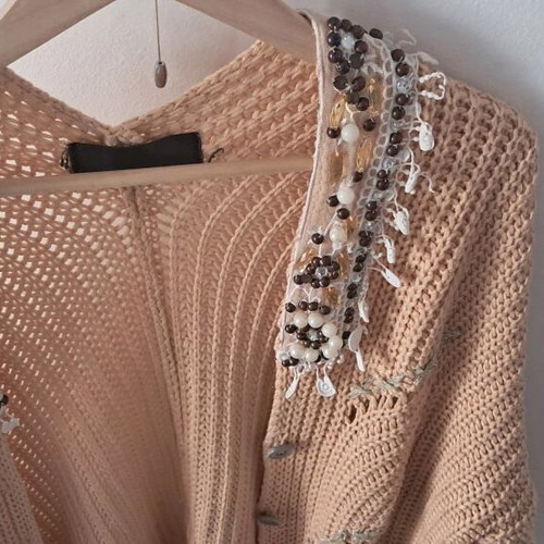 BSB knitted cardigan like new, beige and orange
