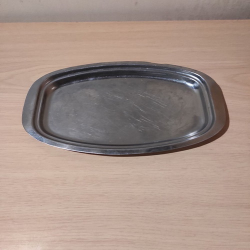 Inox serving platter used 23 x 13 cm