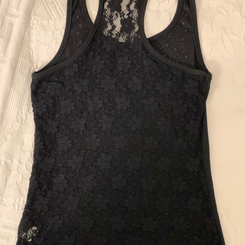 Black lace shirt and top with strass like new