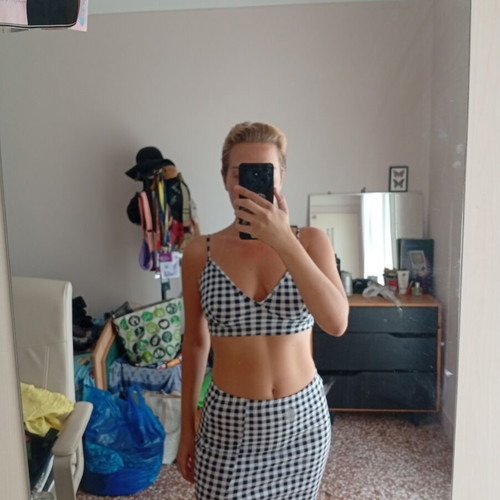 Shein summer two-piece set with side slit