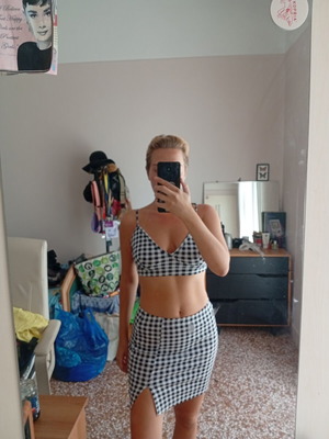 Shein summer two-piece set with side slit