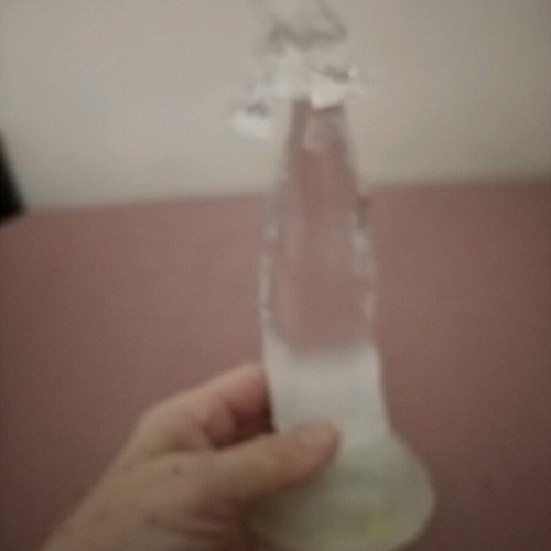 Decorative transparent figurine used 20cm vintage