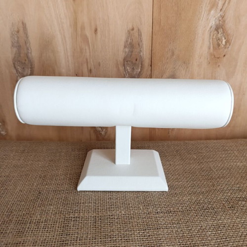 Jewelry and watch display stand leather with white wood like new