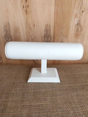 Jewelry and watch display stand leather with white wood like new