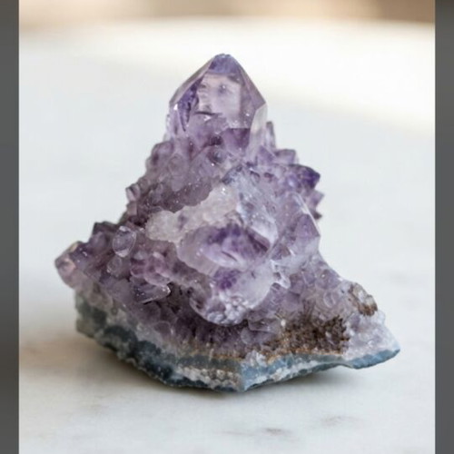 Amethyst purple crystal 6cm used with many pyramidal crystals