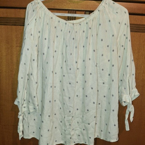H&M Blouse like Shirt Used, White, Size L
