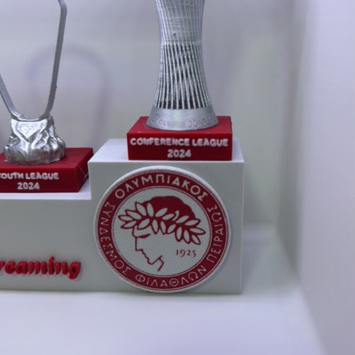 Olympiacos trophy miniatures with We Keep On Dreaming base new