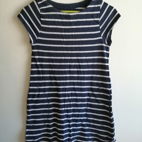 Zara long T-shirt used, blue, with pockets