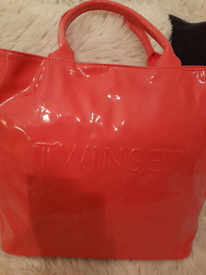Twinset shoulder bag like new, red and pink