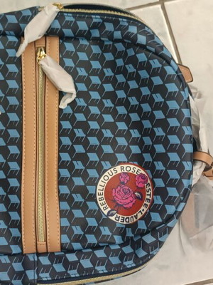 Estée Lauder mini backpack καινούργιο, μπλε γεωμετρικό μοτίβο