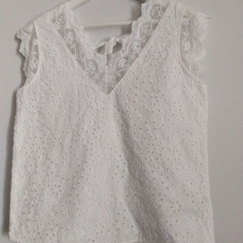 Samantha women's lace blouse like new, white, size M