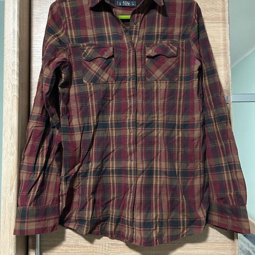 Pull & Bear checked shirt like new, brown, size M