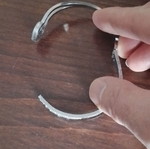 Foldable bracelet white and gray, new