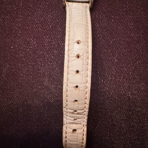 Juicy Couture leather watch used, white strap, stainless steel