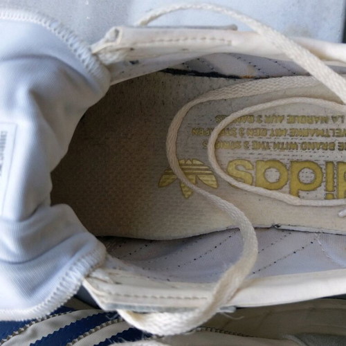 Adidas TRX used men's athletic shoes size 46.5 white and blue