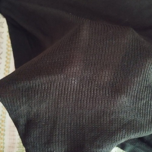 Long-sleeve black blouse with sheer design