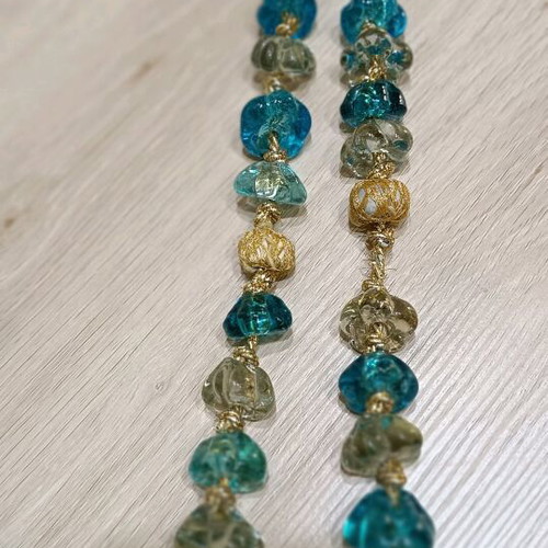 Set of two glass worry beads used