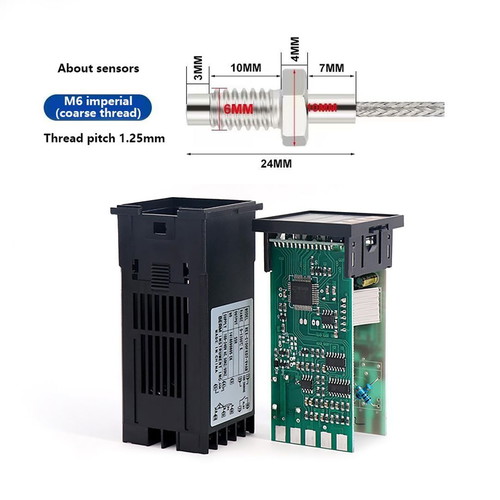 Digital PID Controller with 25A SSR Relay, Temperature Range 0-1300°C