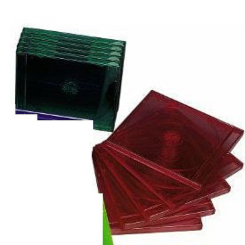 CD cases used, pack of 15 pieces, multicolor
