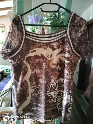 Blouse with transparency and elastic cotton lining used, size L