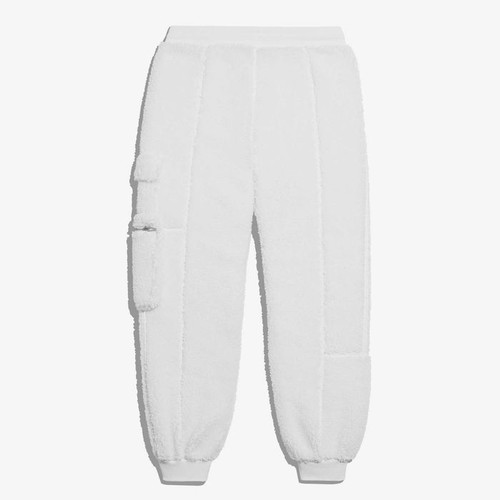 Adidas X Ivy Park Teddy Cargo Sweat Pants used, white, unisex, oversized