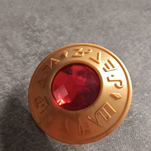 Playmobil shield with red stone, gold