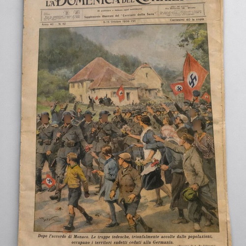 La Domenica del Corriere newspaper used, October 1938, World War II era