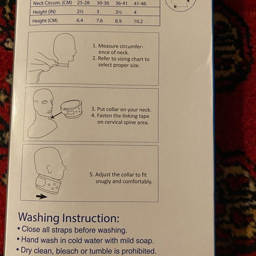 Wellcare adjustable cervical collar size Medium new