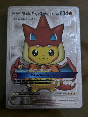Pikachu Cosplay Charizard Y Pokémon Card like new
