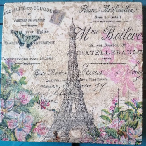 Kitchen Hook with Eiffel Tower Background 12 x 12 cm like new